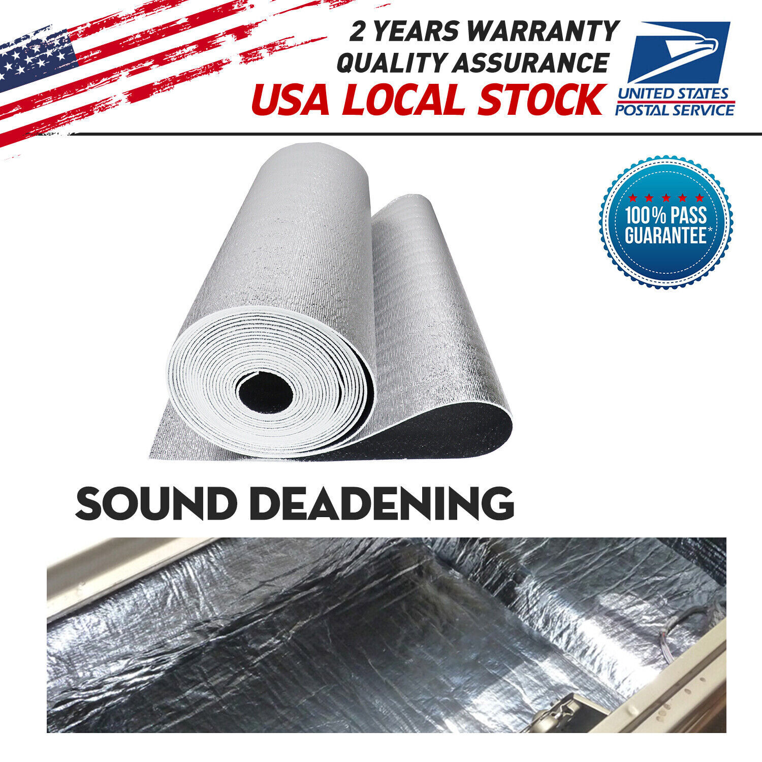 Automotive Sound Deadening Reflective Insulation Heat Barrier Noise Proof 2×5