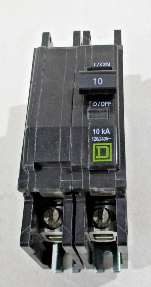 Square D QO210 Miniature Circuit Breaker – 10 A, 2 Pole, 120/240 VAC