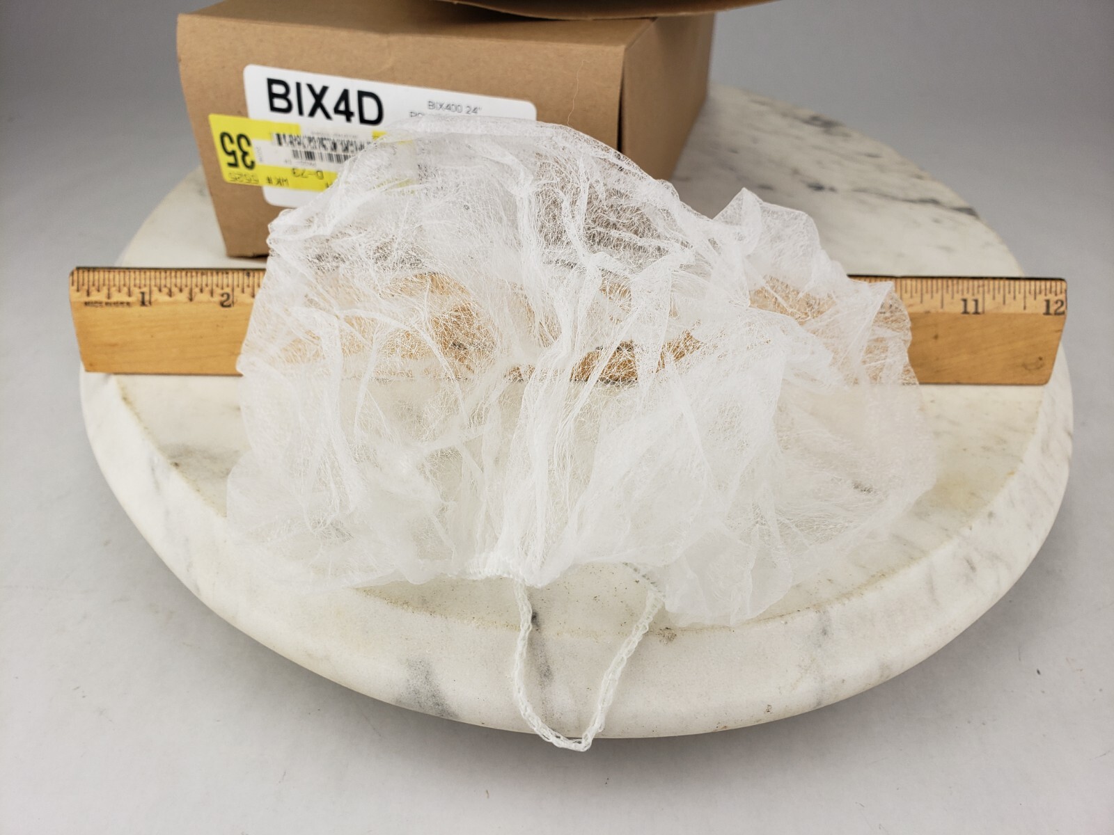 200 ish Count – BIX400 24″ White Bouffant Cap Non Woven Disposable Hairnet Large
