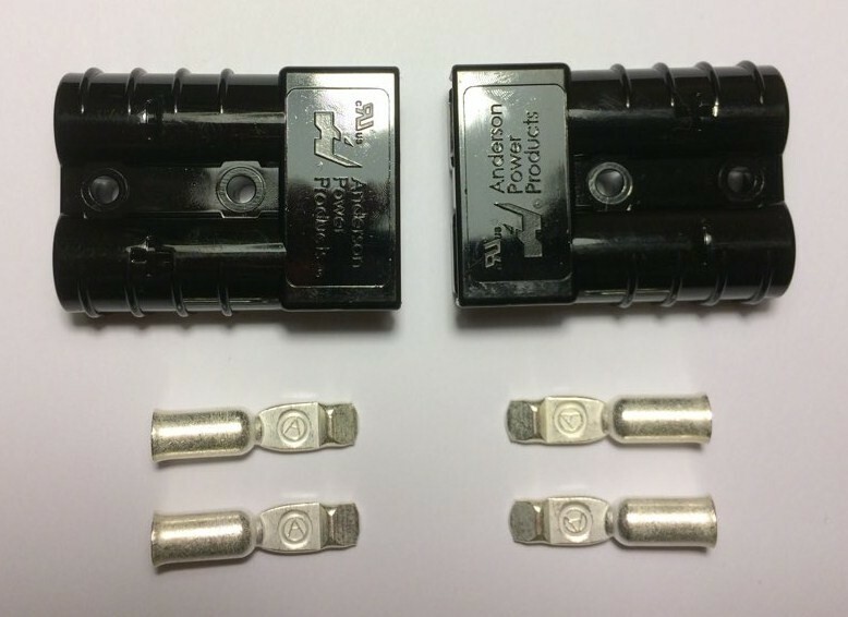 Anderson SB50 Connector 50 Amps Black Housing, 6, 8, or 10/12 Gauge Contacts