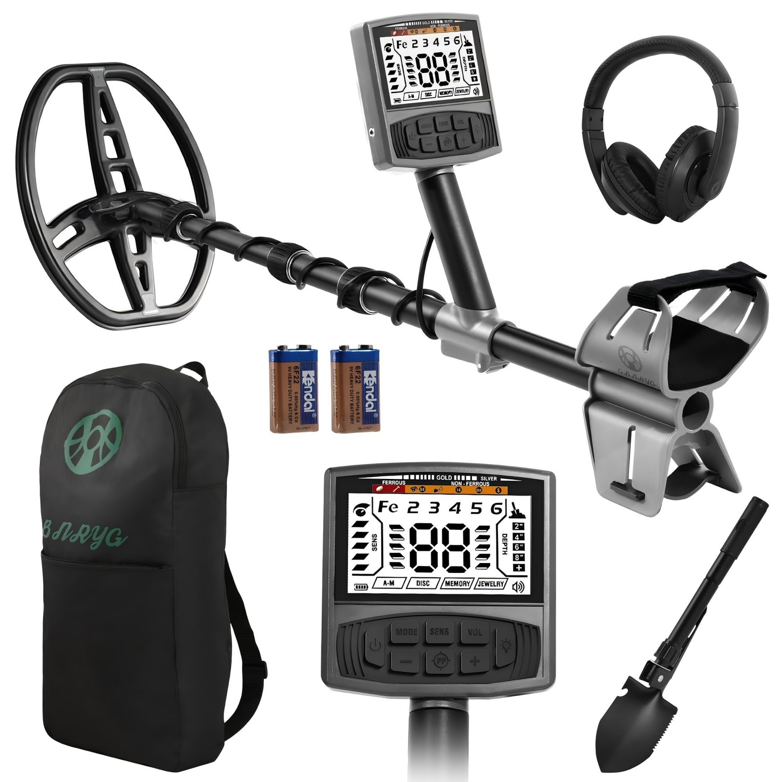 Professional Metal Detector for Adults,12″ IP68 Waterproof Search Coil with L…