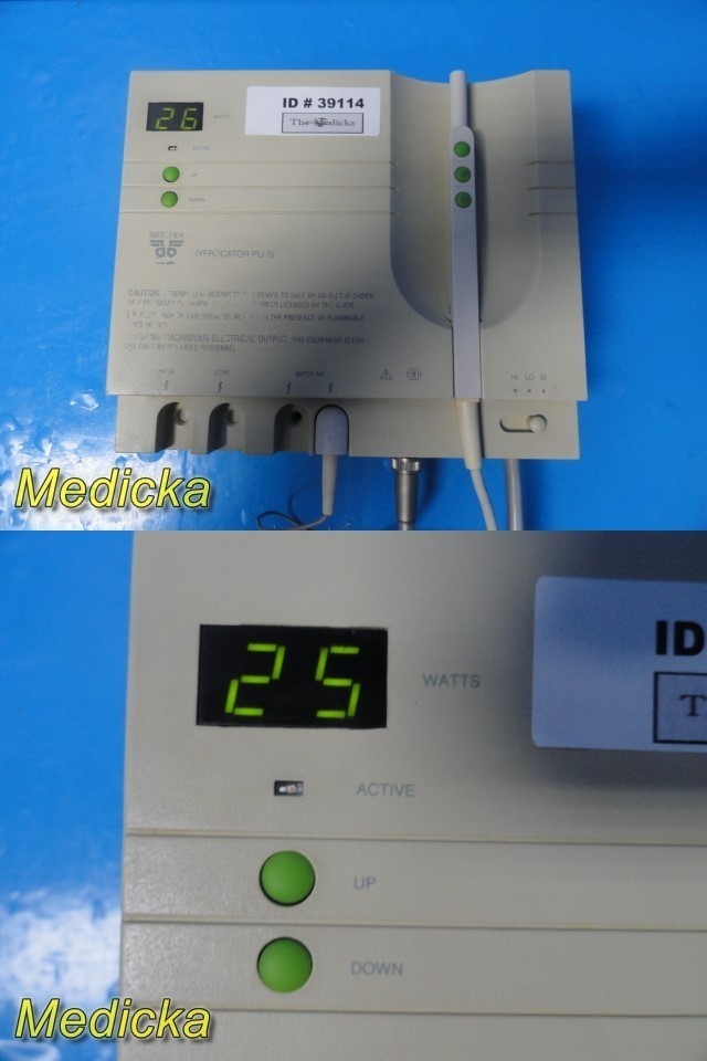 Birtcher 7-796 Electrosurgical Unit 36W 500kHz W/ Hand Control Pencil 39114