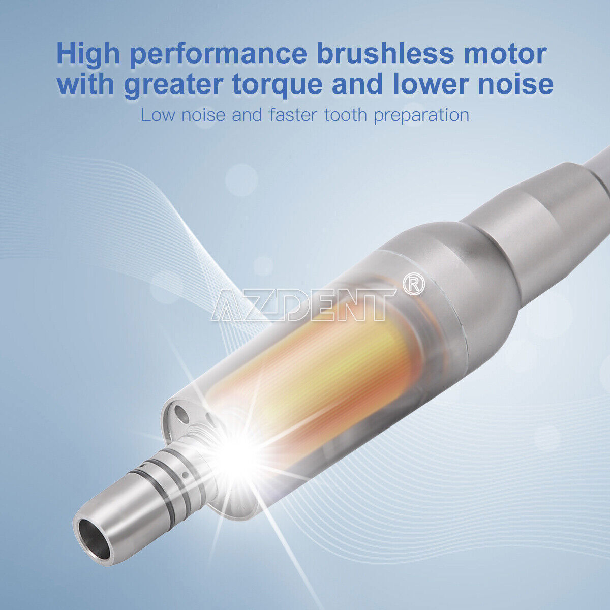 AZDENT Dental Brushless Electric LED Micro Motor /1:5 Increasing Handpiece