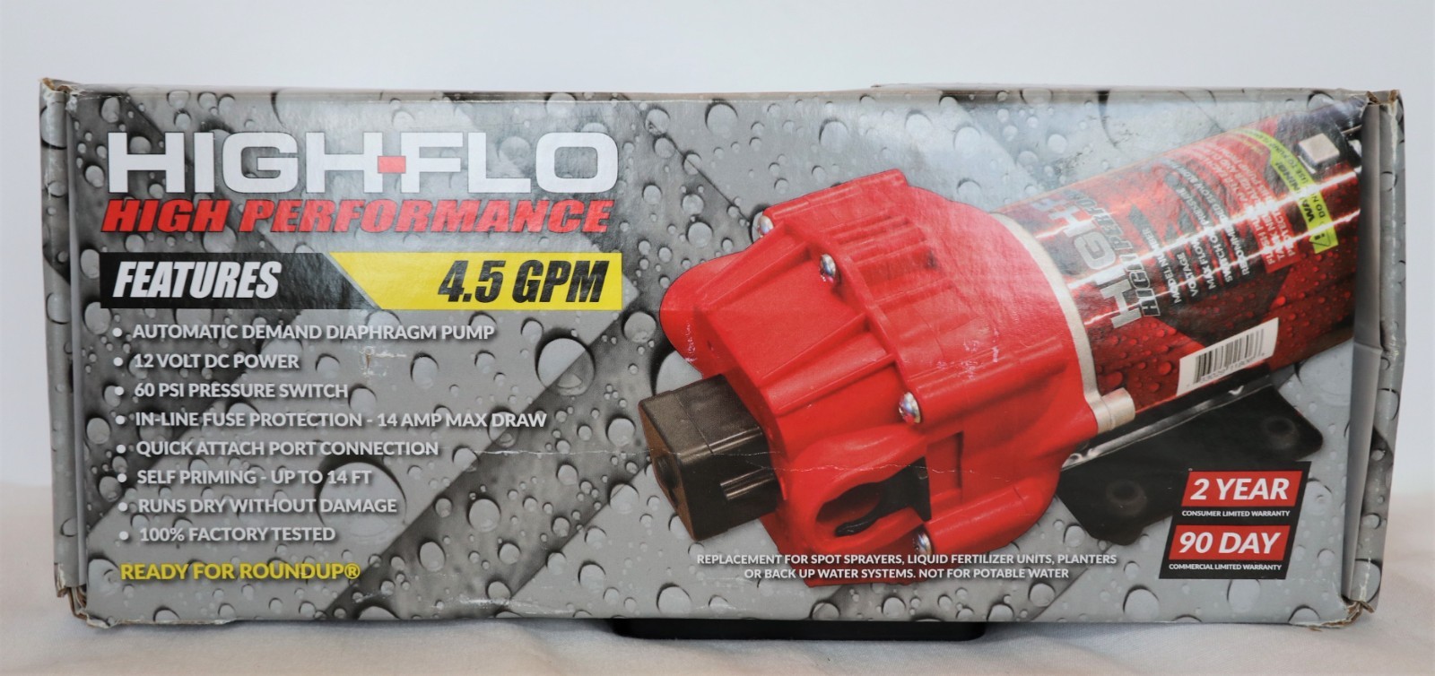 HIGH-FLO #5151088 Diaphragm Pump, 12Vdc, 4.5 Gpm Max. Flow