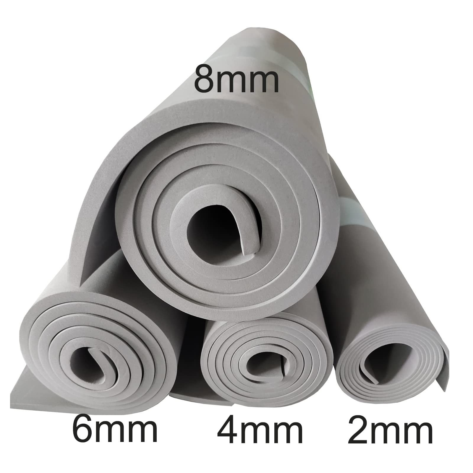 1 Piece 2mm Grey EVA Foam Sheet, 14″ x 39″ Craft Foam Cosplay 80 kg/m³̴