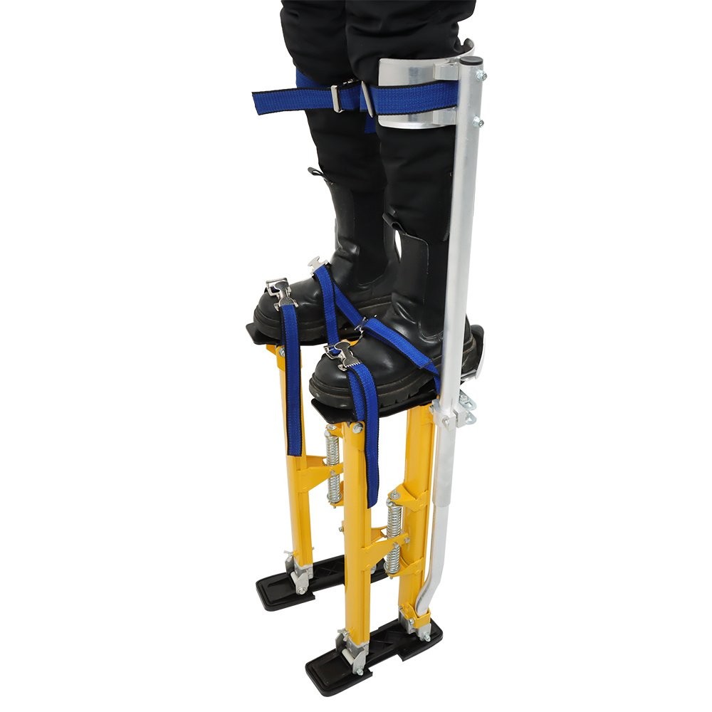 Adjustable 24″-40″ Drywall Stilts Aluminum Tool – Painting Painter Taping Yellow