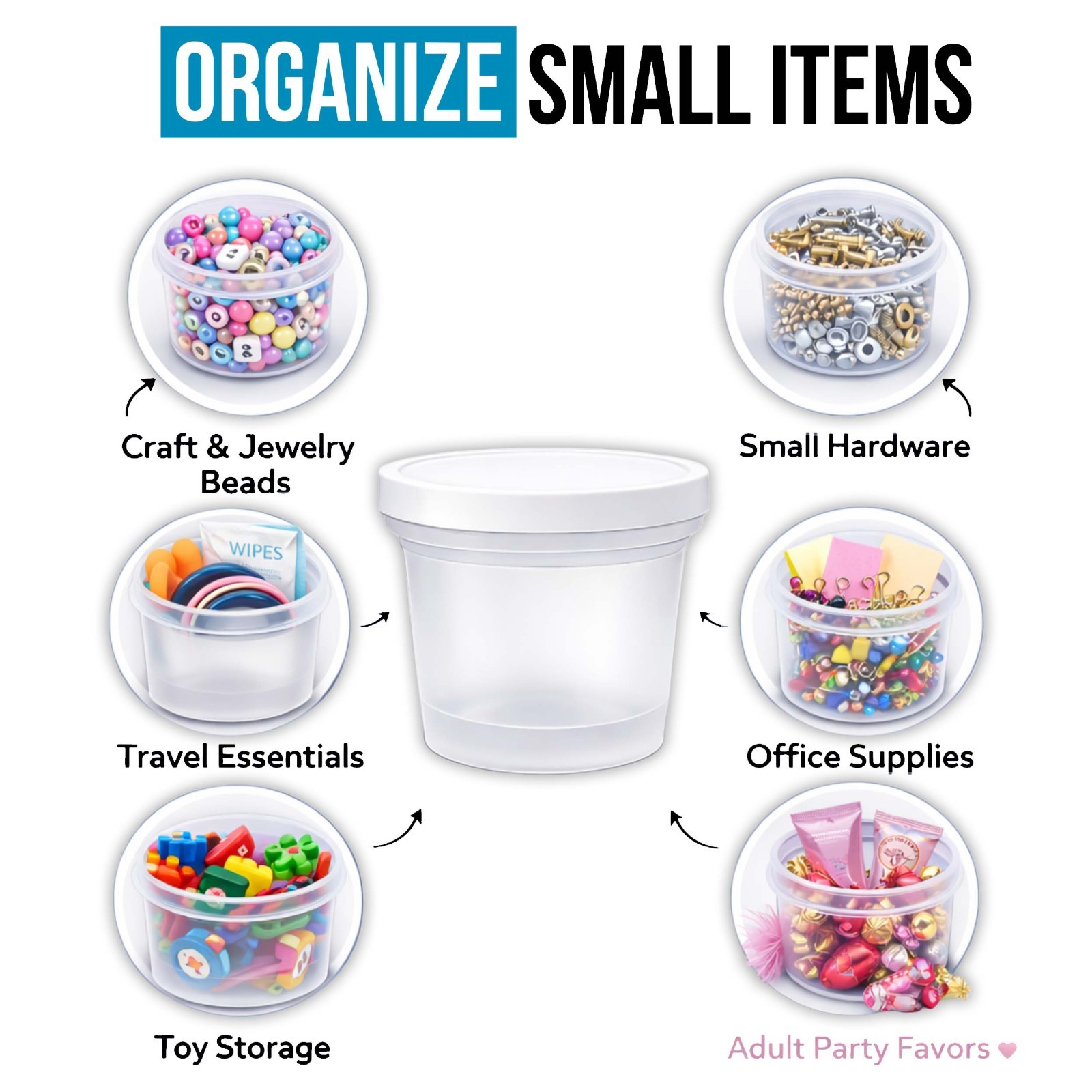 12 Pack 3.5g Pint Style Plastic Storage Jars with Lids Assorted Exotic Designs