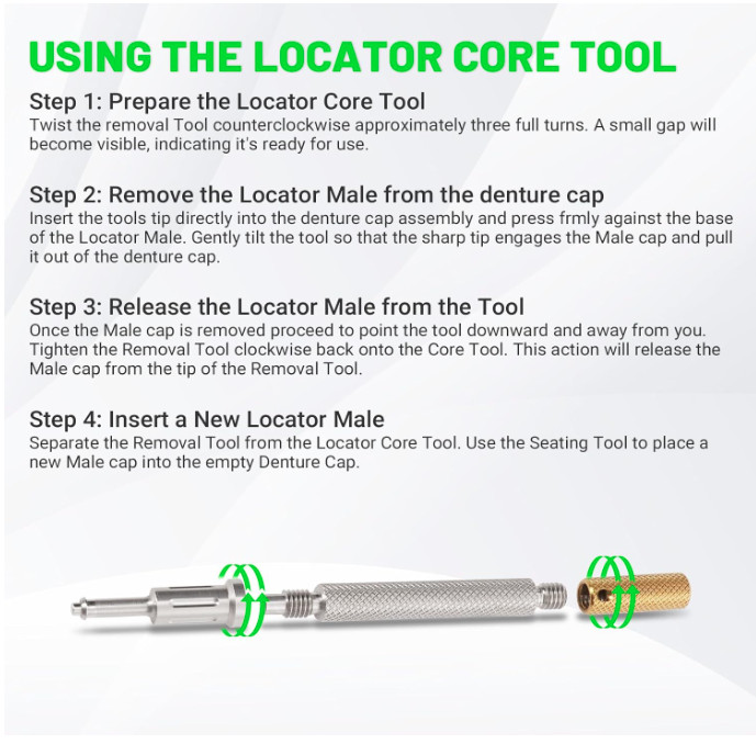 US Locator core tool fits zest locator abutment for HIOSSEN ET Fixture Regular