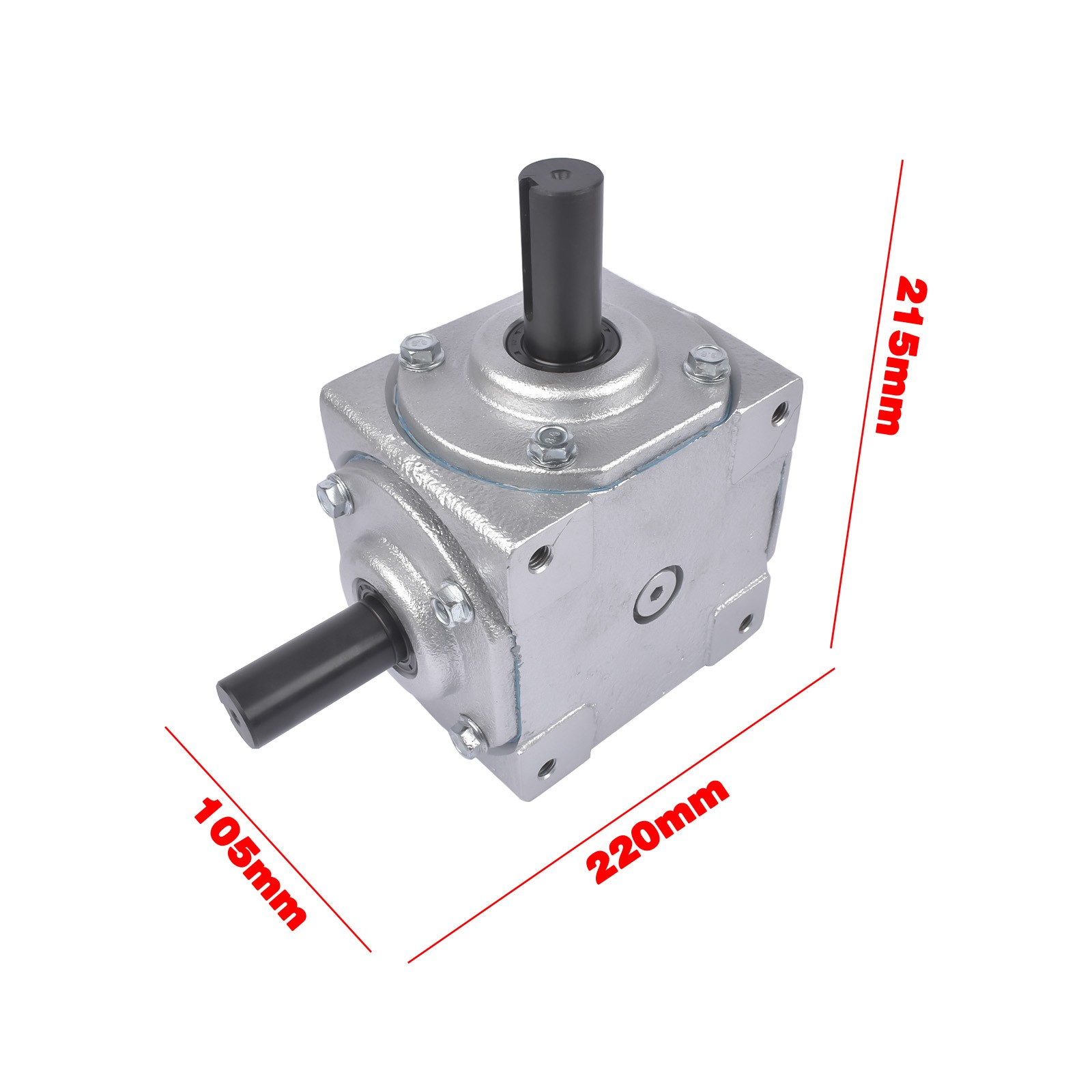 Heavy-Duty Right Angle Gearbox 40HP CW/CW 19455-SR-KW-KW-GR Industrial Machinery