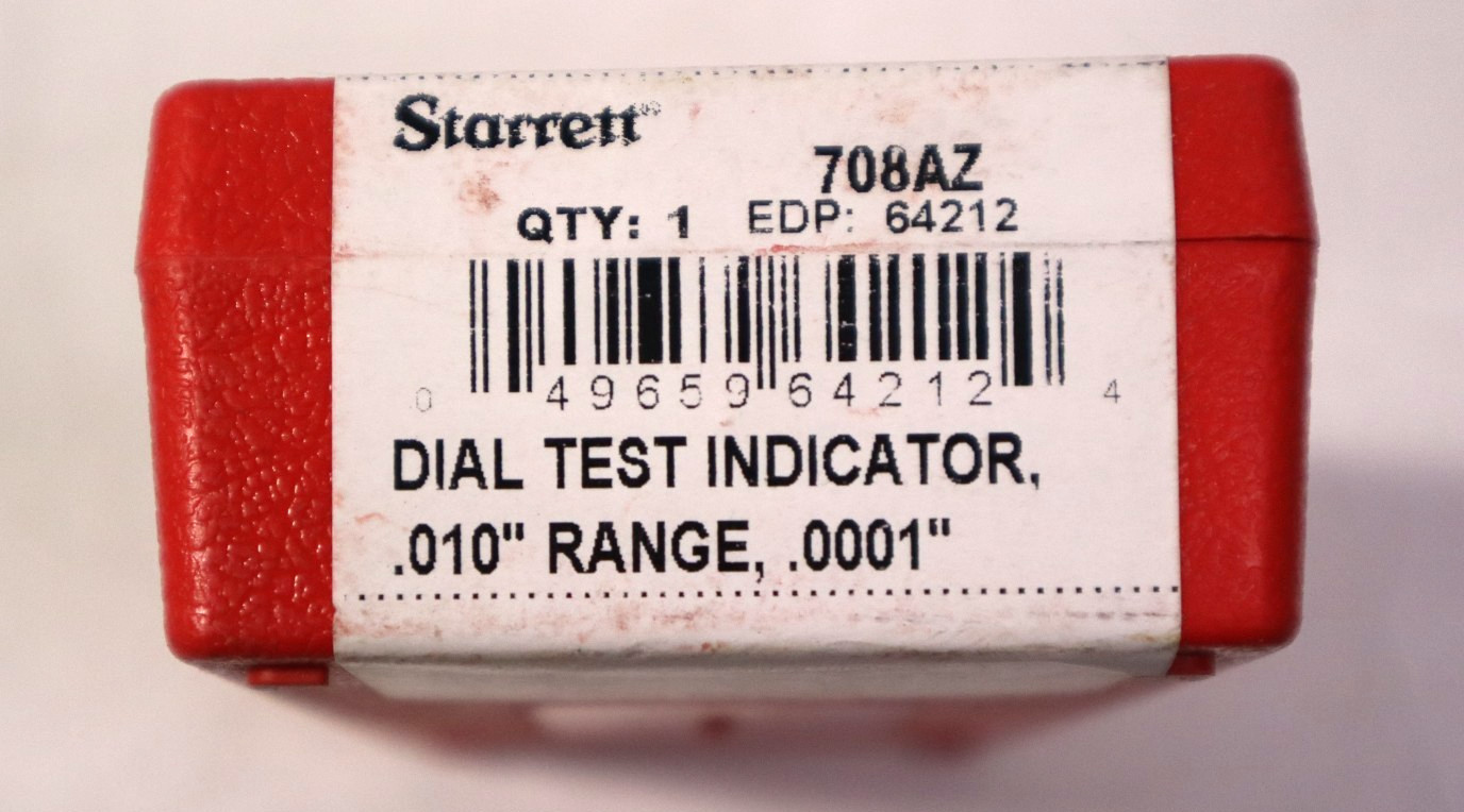 STARRETT 708AZ Dial Test Indicator,Hori,0 to 0.010 In