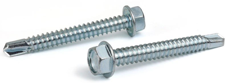 Hex Washer Head #1/4 x 7″ Self-Drilling Tek Screw 400 pcs