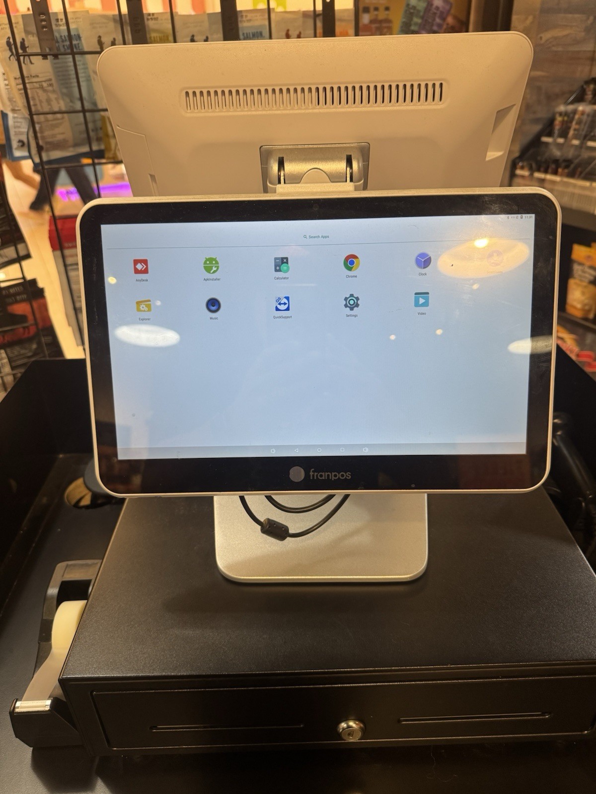 FranPOS Dual 13.3″ Touch Screen Point Of Sale Terminal+Cash Box+ Receipt Printer