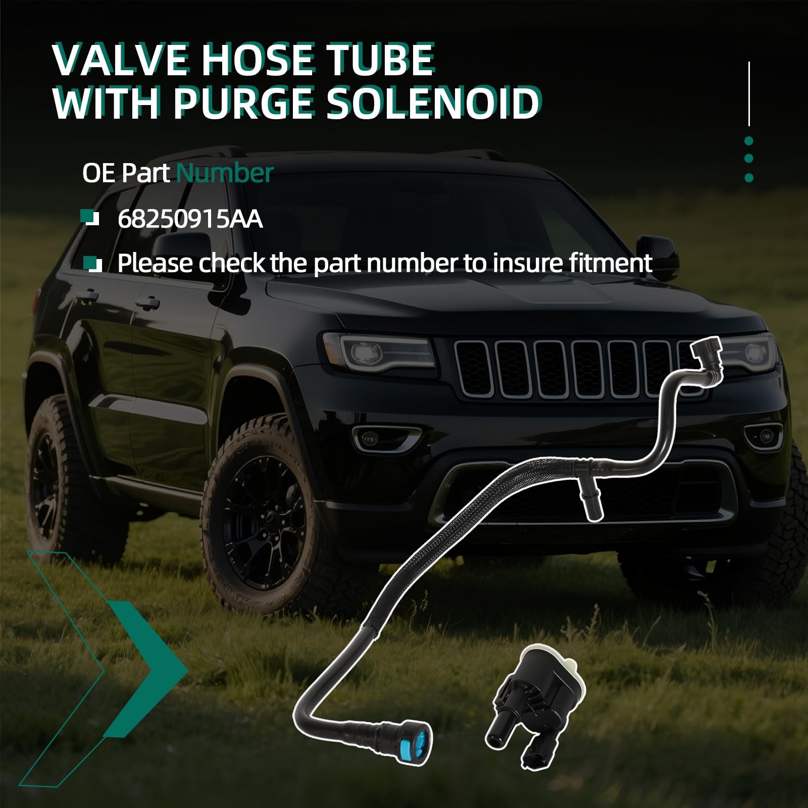 Riyhch Vapor Canister Purge Valve Hose Tube 12.6 x 16.93 x 3.15 inches, Black