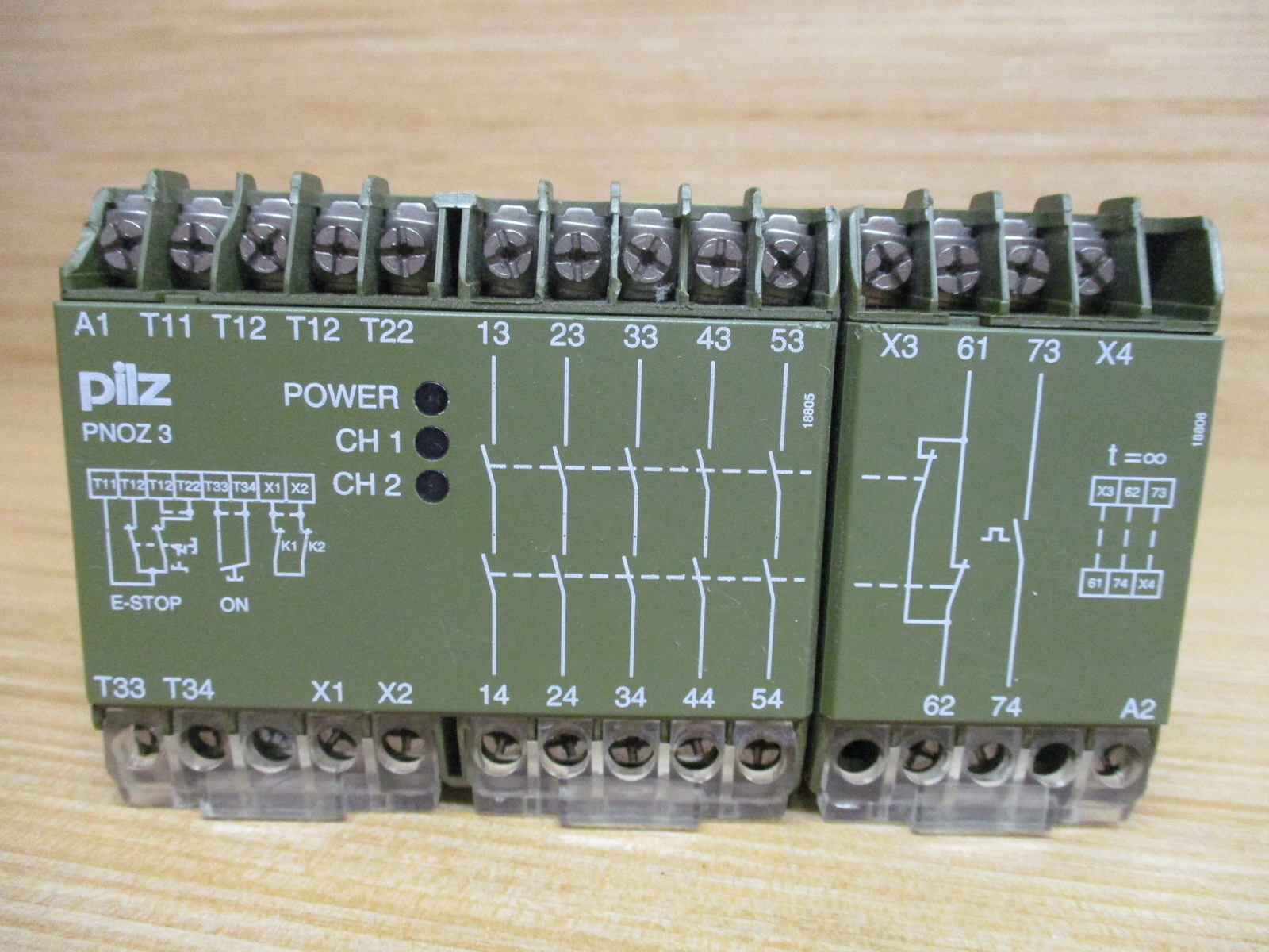 Pilz PNOZ-3-24VDC-5S-1O-1W Safety Relay 474894 Chipped