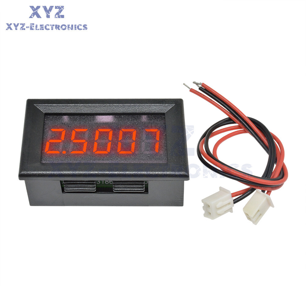 DC 0-4.3000-33.000V 5 Digit Digital Voltmeter Voltage Meter Car Panel 4Wires Red