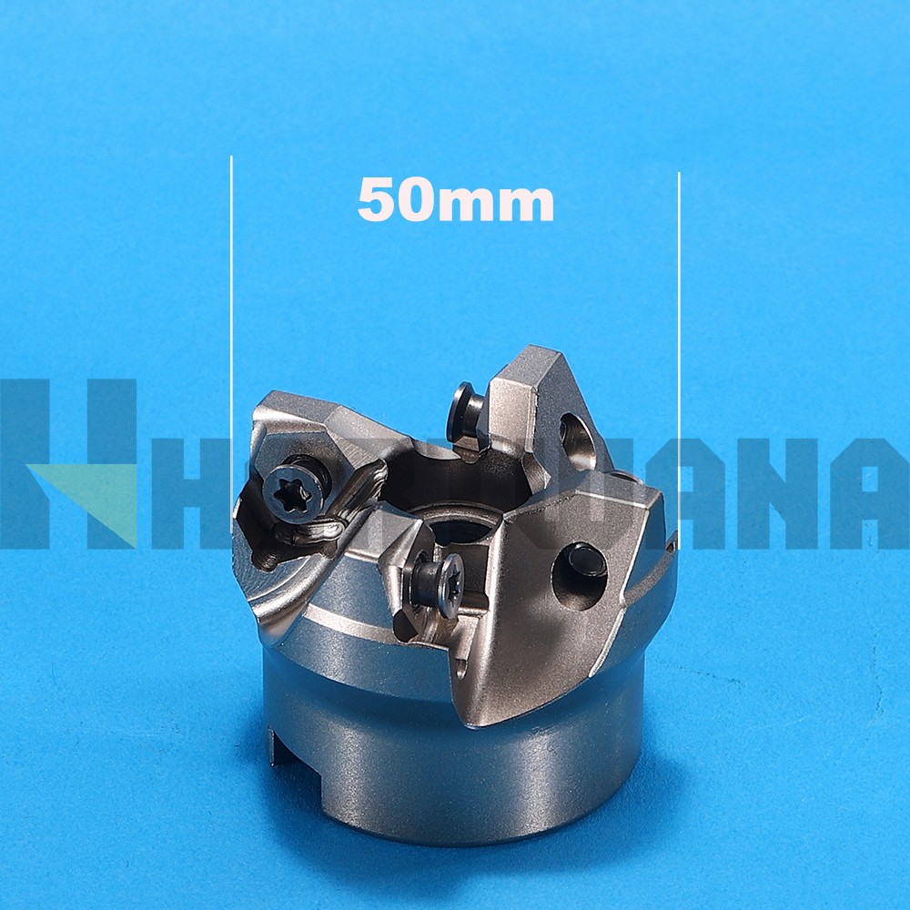 50mm Face Shell Mill 90 Degree 5 Flutes Double-Sided Milling Inserts WNMU080608