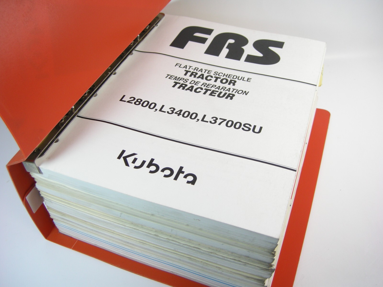 Kubota Tractor Flat Rate Manual Wholesale Lot for Resale Shop Service Repair Use