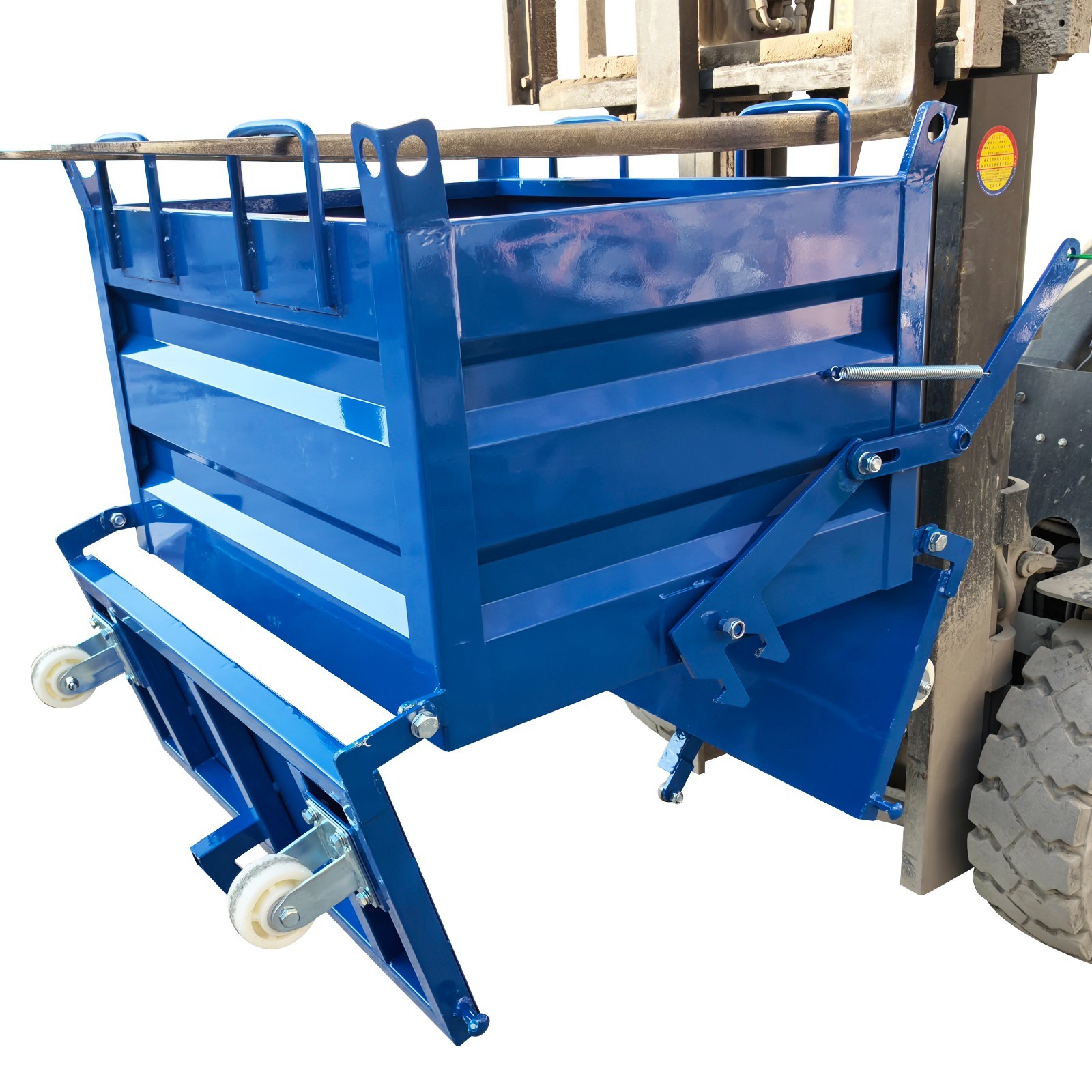 Construction Waste Scrap Bin Self-Dumping Steel Chip Containers for Forklifts