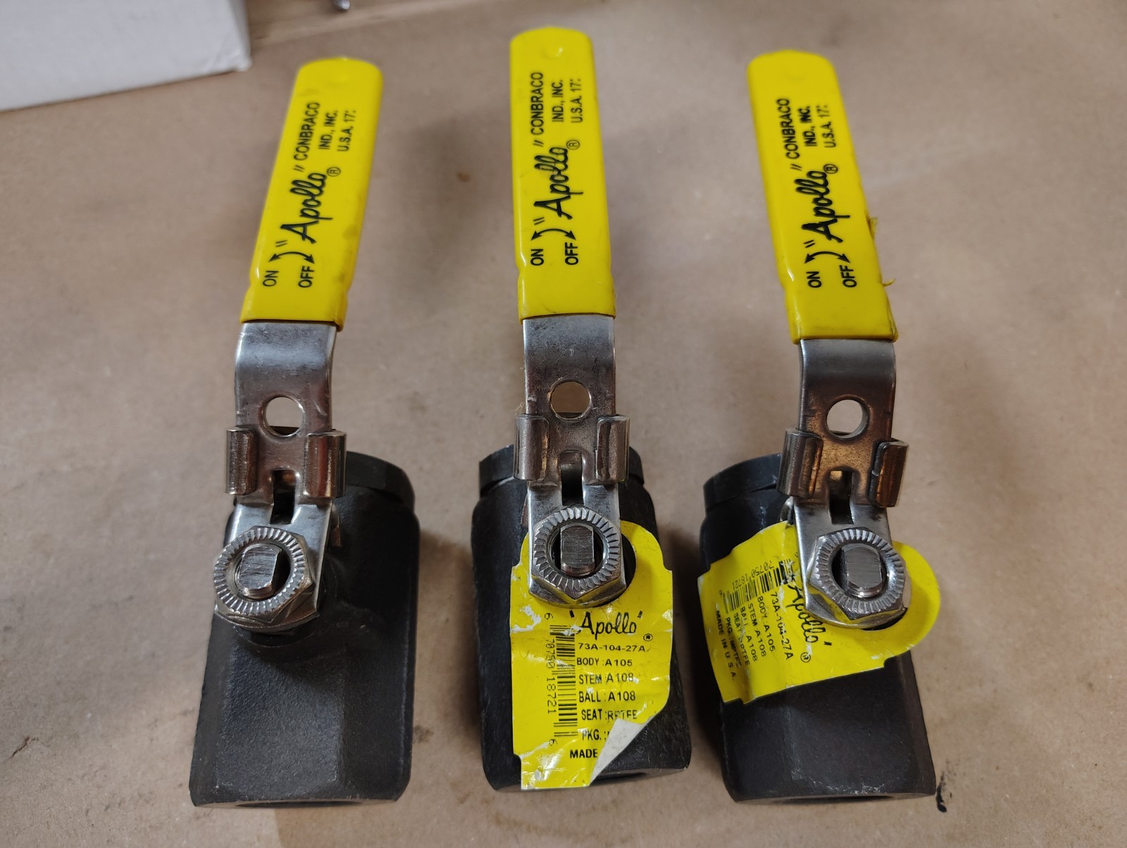 Apollo Conbraco Ind USA 17: 73A-104-27A Ball Valve Gas Water High Pressure Lot 3
