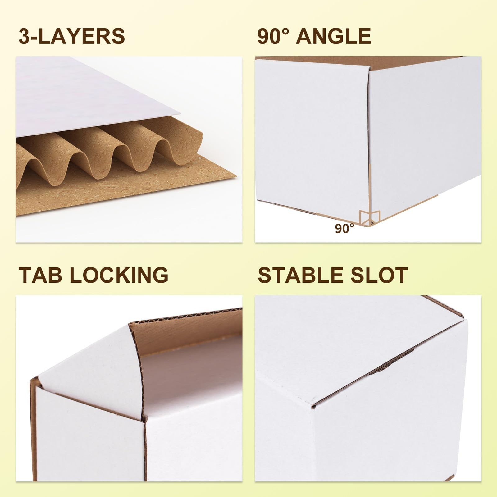 10x8x6 inches Shipping Boxes White set of 15, 10 x 8 x 6 Corrugated Cardboard…