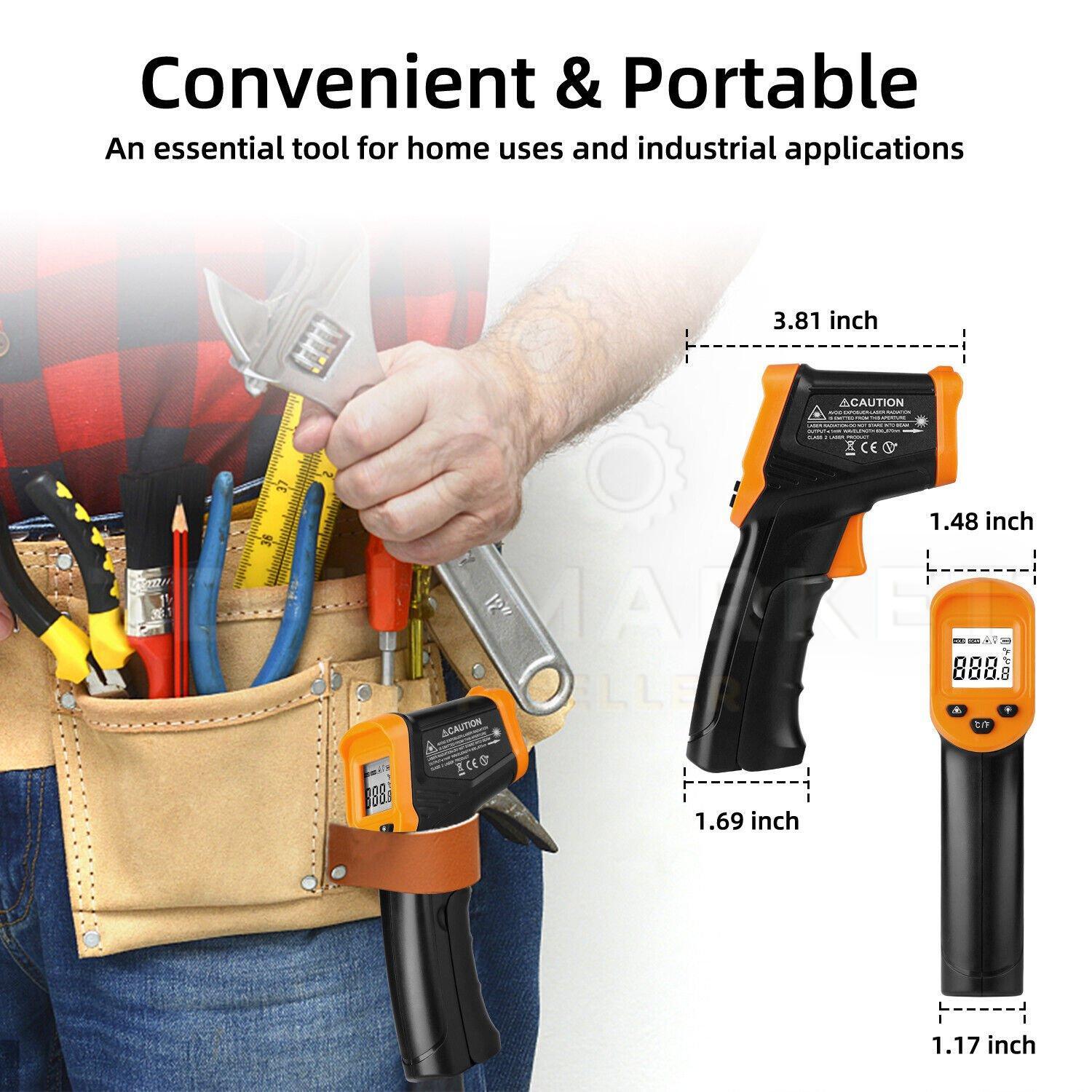 LCD Digital Non-contact Laser IR Infrared Thermometer Temp Meter Temperature Gun