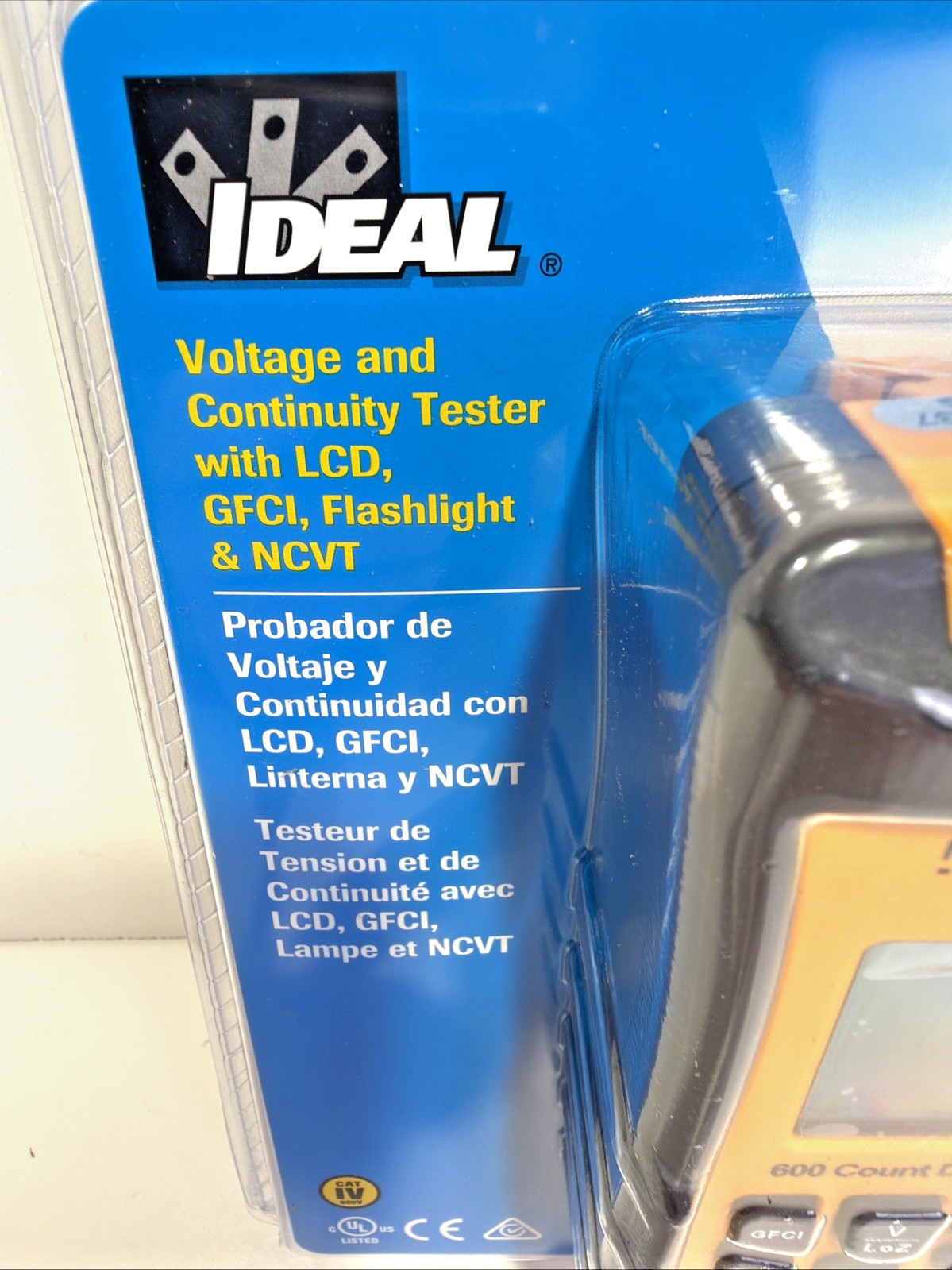 IDEAL 61-557 Voltage Continuity Tester LCD LoZ GFCI NCVT CAT IV 600V New
