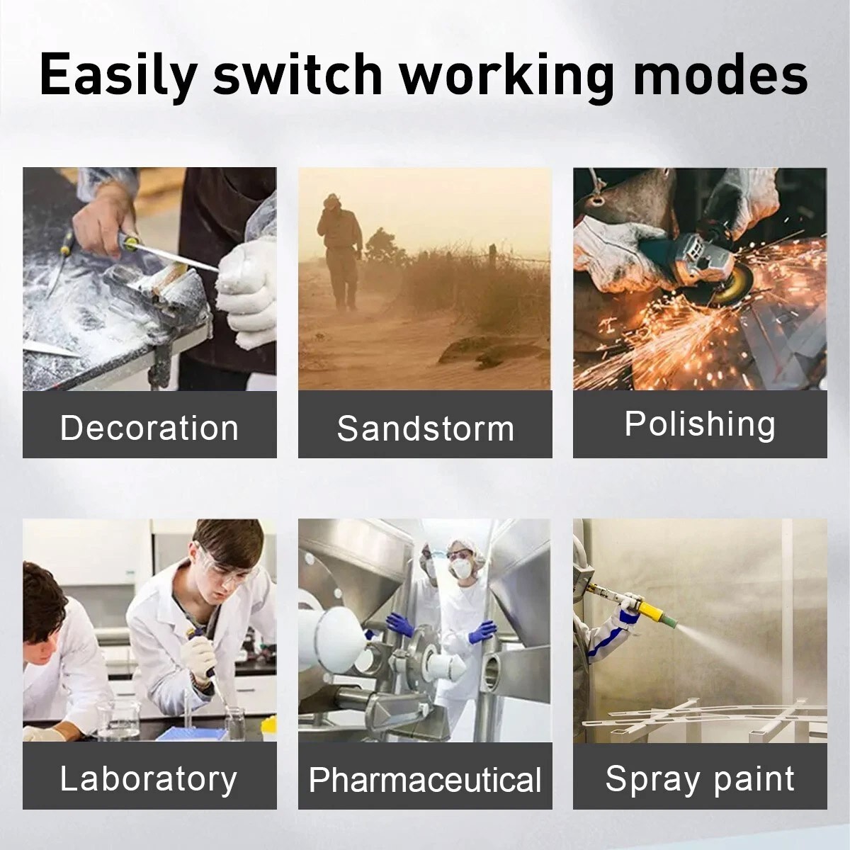 PRO 6200 Half Face Gas Mask Cover Painting Spraying Respirator Work Facepiece