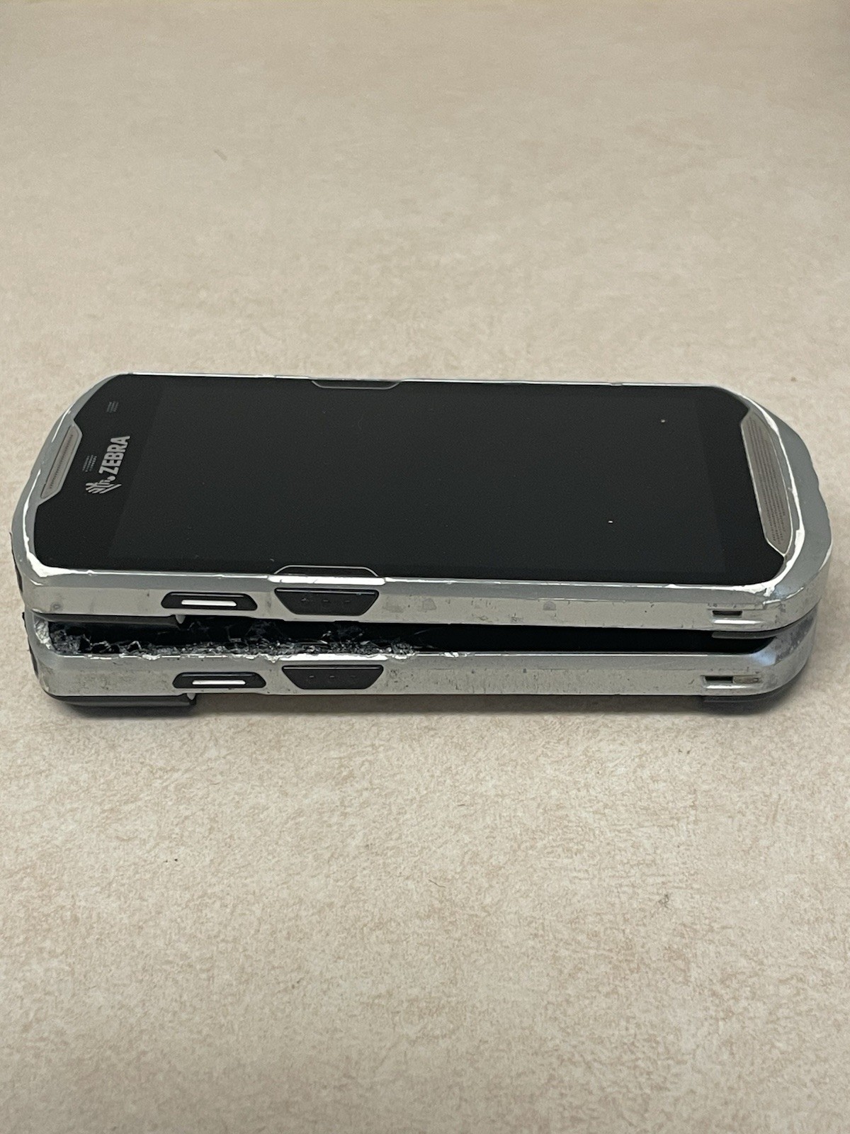 Lot of (2) Zebra TC56CJ-1PAZU4P-25 Mobile Computer AS IS FOR PARTS NOT WORKING