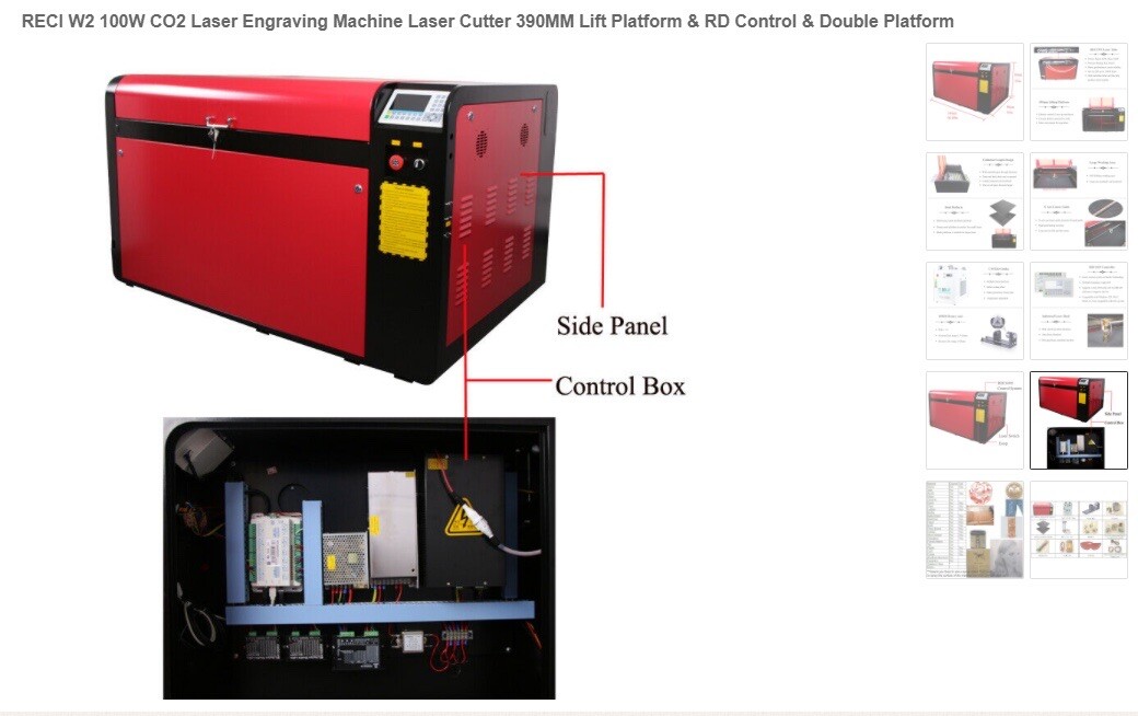 RECl W2 100W CO2 Laser Engraving