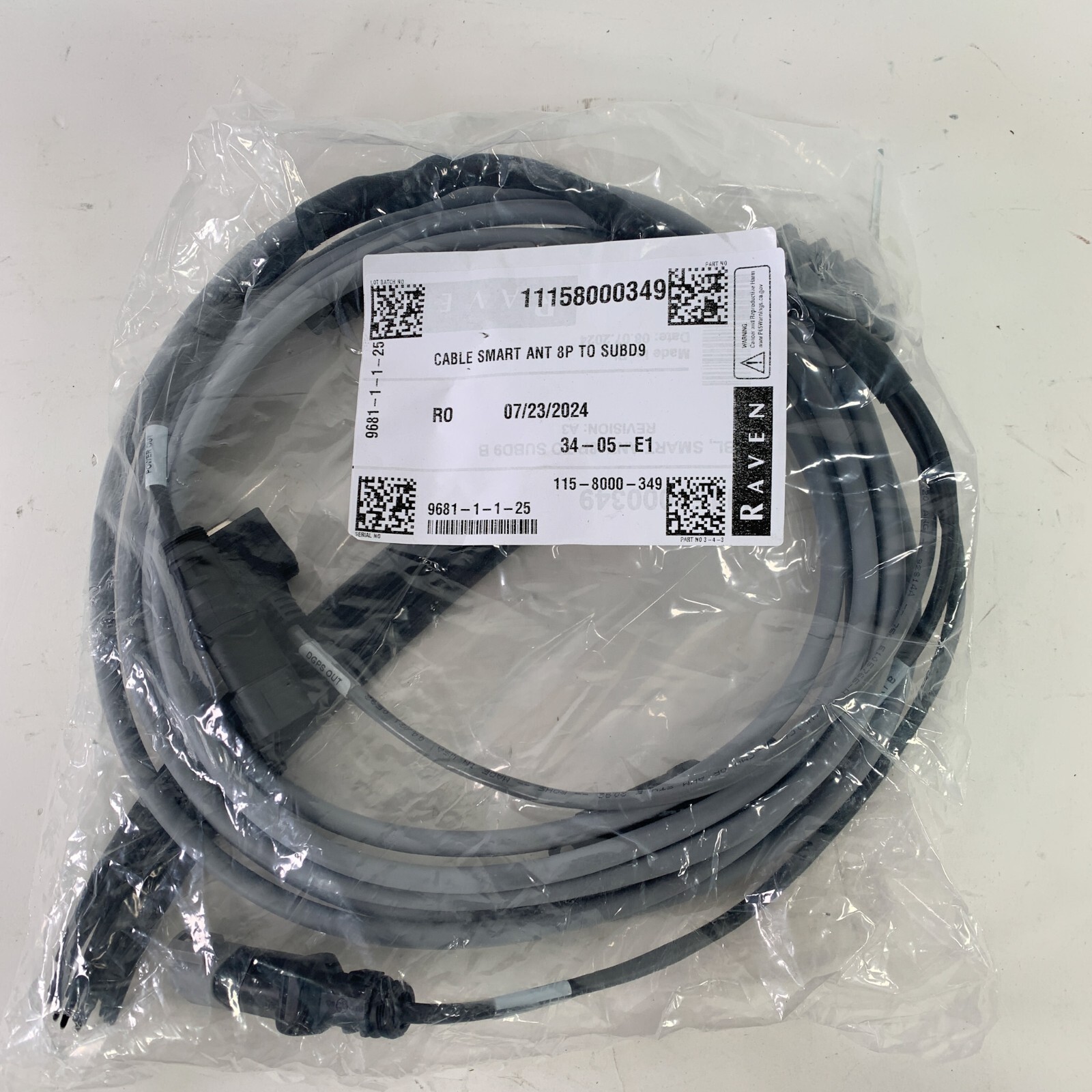Raven 115-8000-349 Smart Ant 8P To Sub D9 Cable 11158000349
