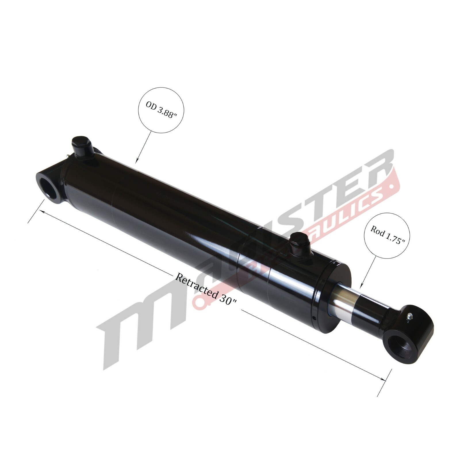 Hydraulic Cylinder Welded Double Acting 3.5″ Bore 20″ Stroke Cross Tube 3.5×20