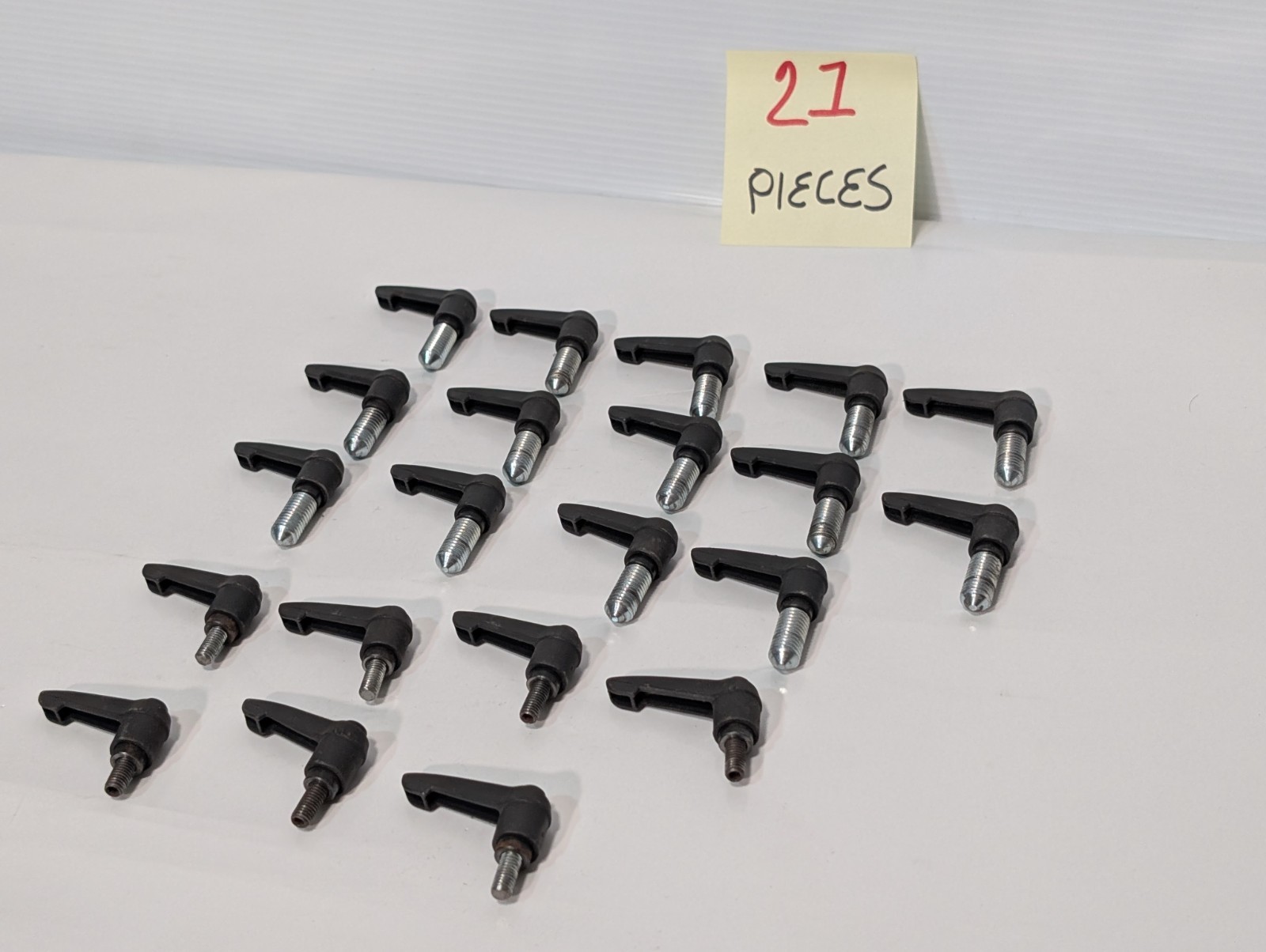 Lot of 21 Assorted Sizes Kipp Adjustable Handle Clamping Levers, as shown