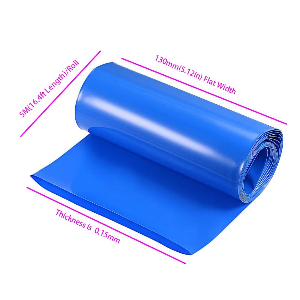 130mm(5.12in) Battery Heat Shrink Tubing 16.4ft Length, Heat Shrink Wrap for …
