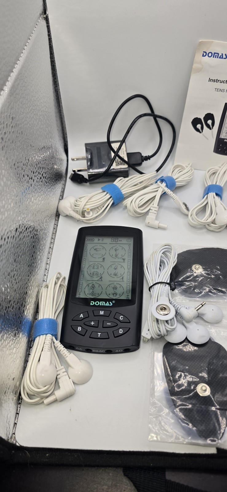 DOMAS TENS Unit Handheld with Electrodes and Accessories Physical Medicine