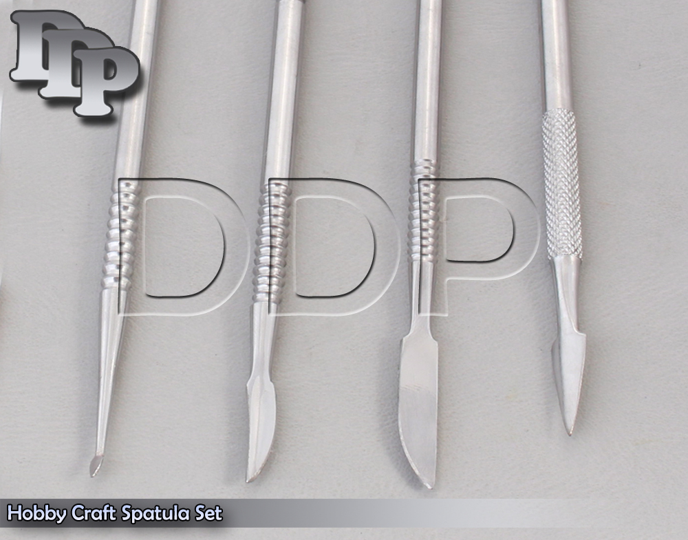 4 Pc Stainless Steel Dental Hobby Craft Spatula Set