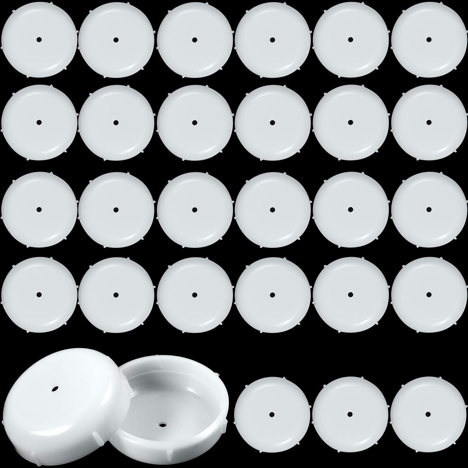 Jetec 1.5 Inch Patio Furniture Seating Glides/Feet/Caps for Wrought White