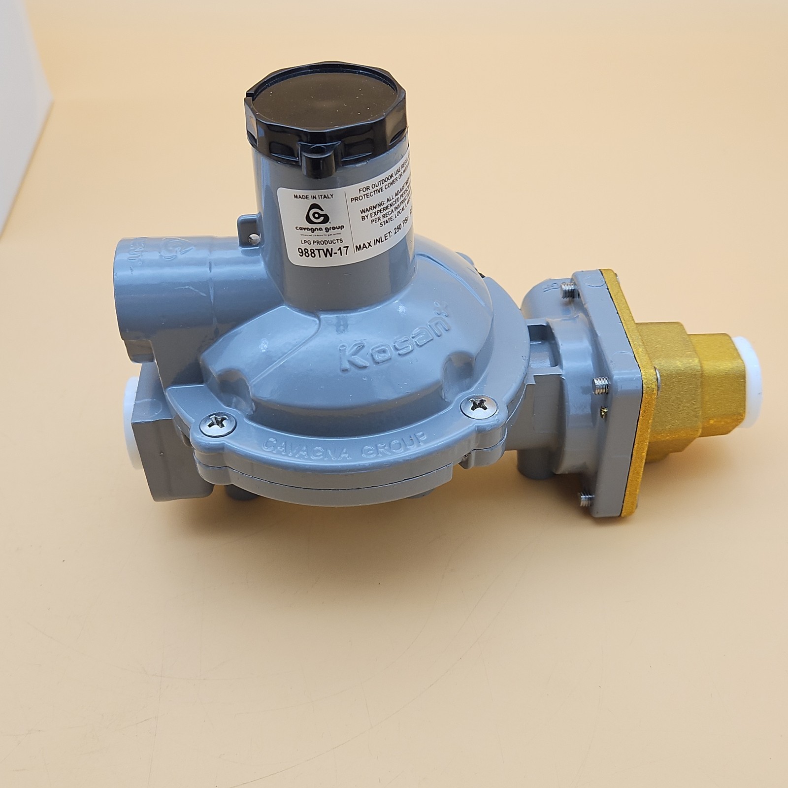 Cavagna Group Kosan Line Twin Stage Regulator 988TW-17 11″ WC 750000 BTU New
