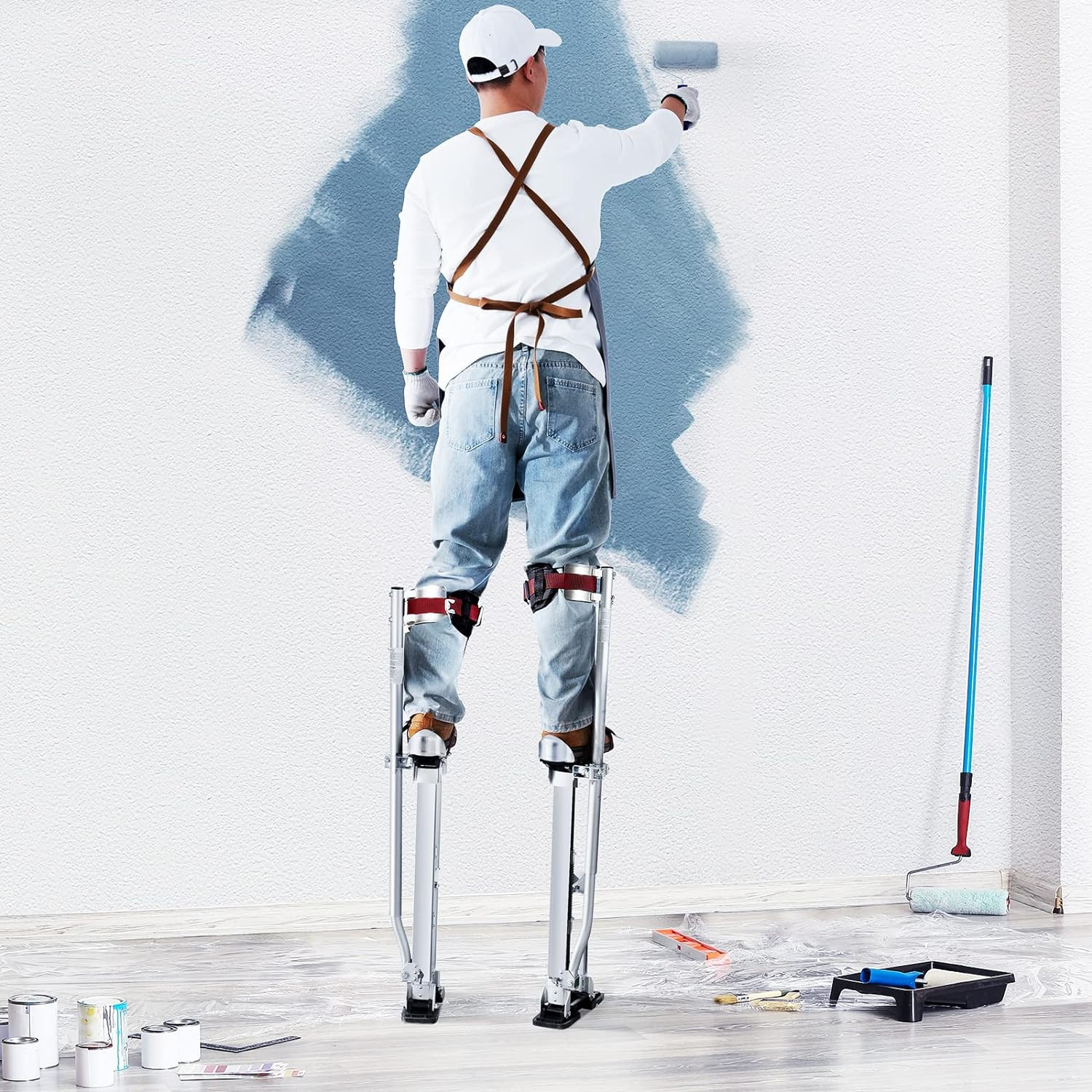 Zancos De Yeso Aluminio 24-40 Pulgadas Drywall Still Ajustable Dura Para Pintar