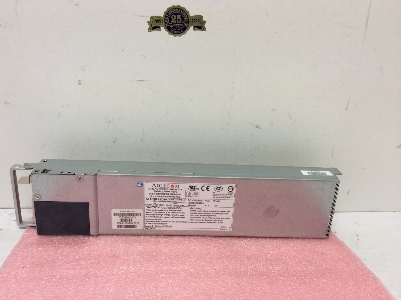 ABLECOM 980 Watt Switching Power Power Supply PWS-981-1S Super Micro Server