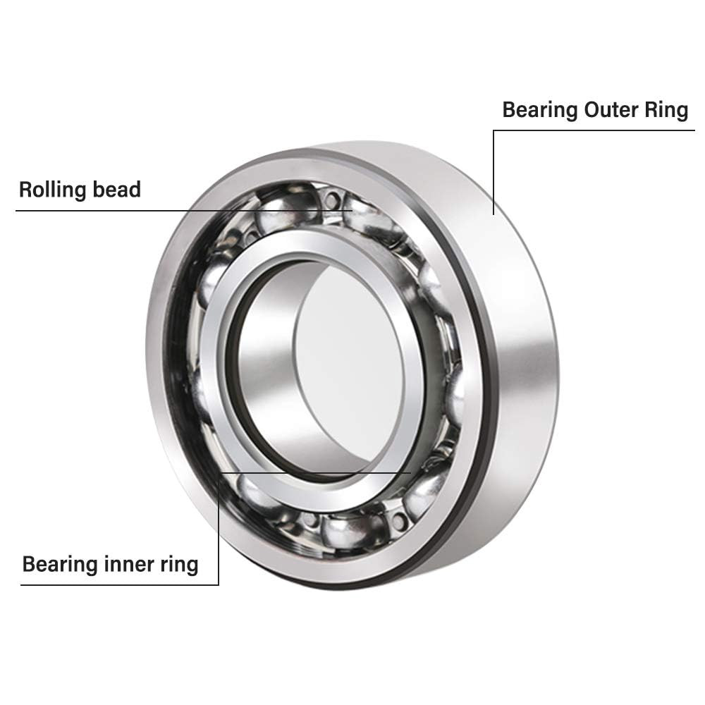 YAMASO 20 Pcs 608 2RS Ball Bearings – Bearing Steel and Double Rubber Sealed Min