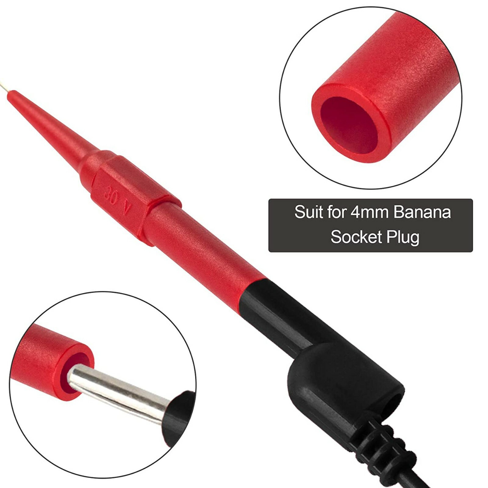 2 Pairs Multimeter Voltmeter Cable Ultra Fine Needle Tester Probe Test Lead cord