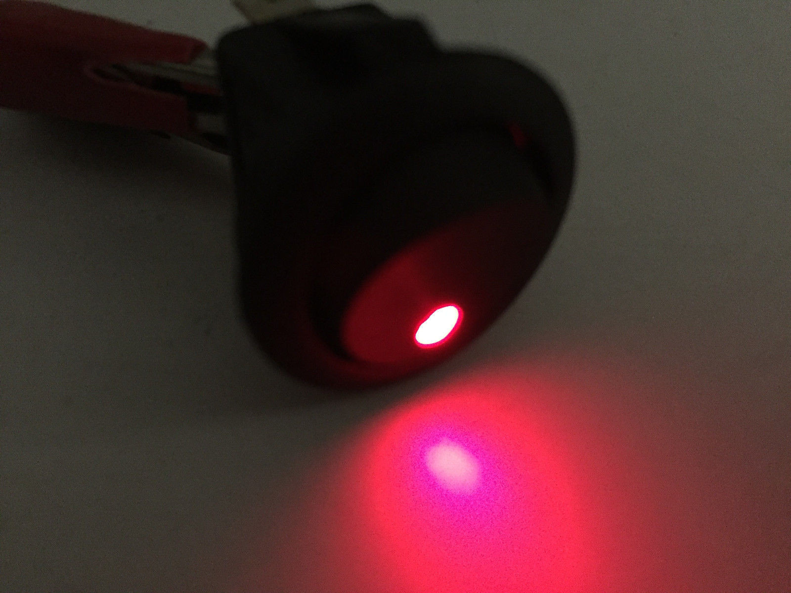 5 PCS MARINE BOAT AUTOMOTIVE CAR ROUND RED DOT LED ROCKER SWITCH SPST ON/OFF