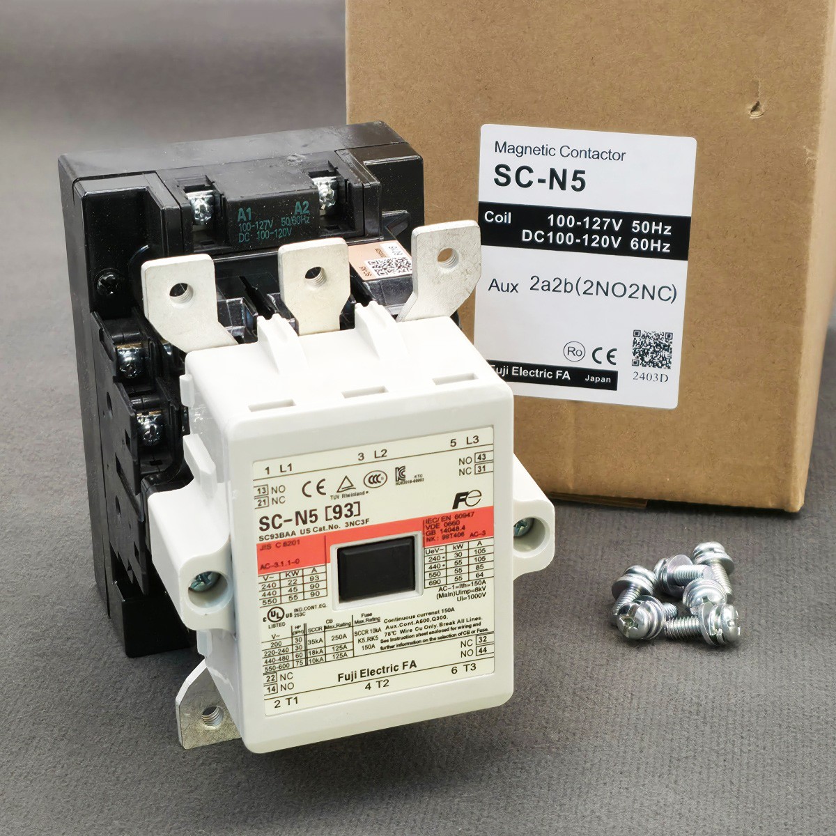 110V 120V AC Magnetic Contactor 3-Pole For Fuji SC-N5 SC-N5(93) Motor Starter