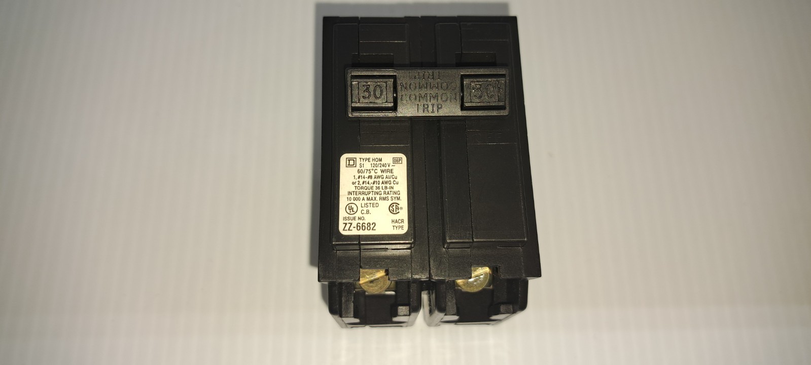 SQUARE D HOM230 30 AMP 2 POLE 240 VOLT CIRCUIT BREAKER TYPE HOM