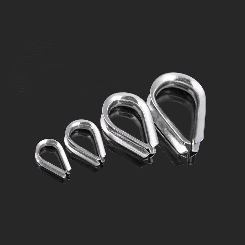 Wire Rope Thimble Clamp Stainless Steel 304 A2 Cable Clip Loop Eyelets M1.5-M16
