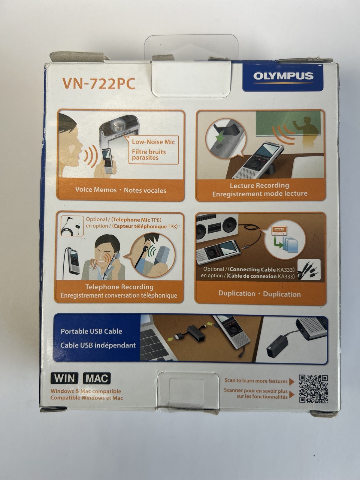 Olympus Digital Voice Recorder VN-722PC 4GB Internal Memory with microSD