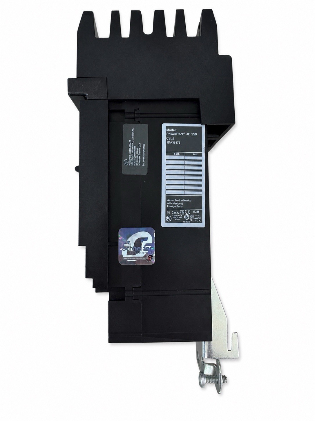 Square D JDA36175 PowerPact JD 250 Circuit Breaker 175A 3 Pole 600VAC Schneider