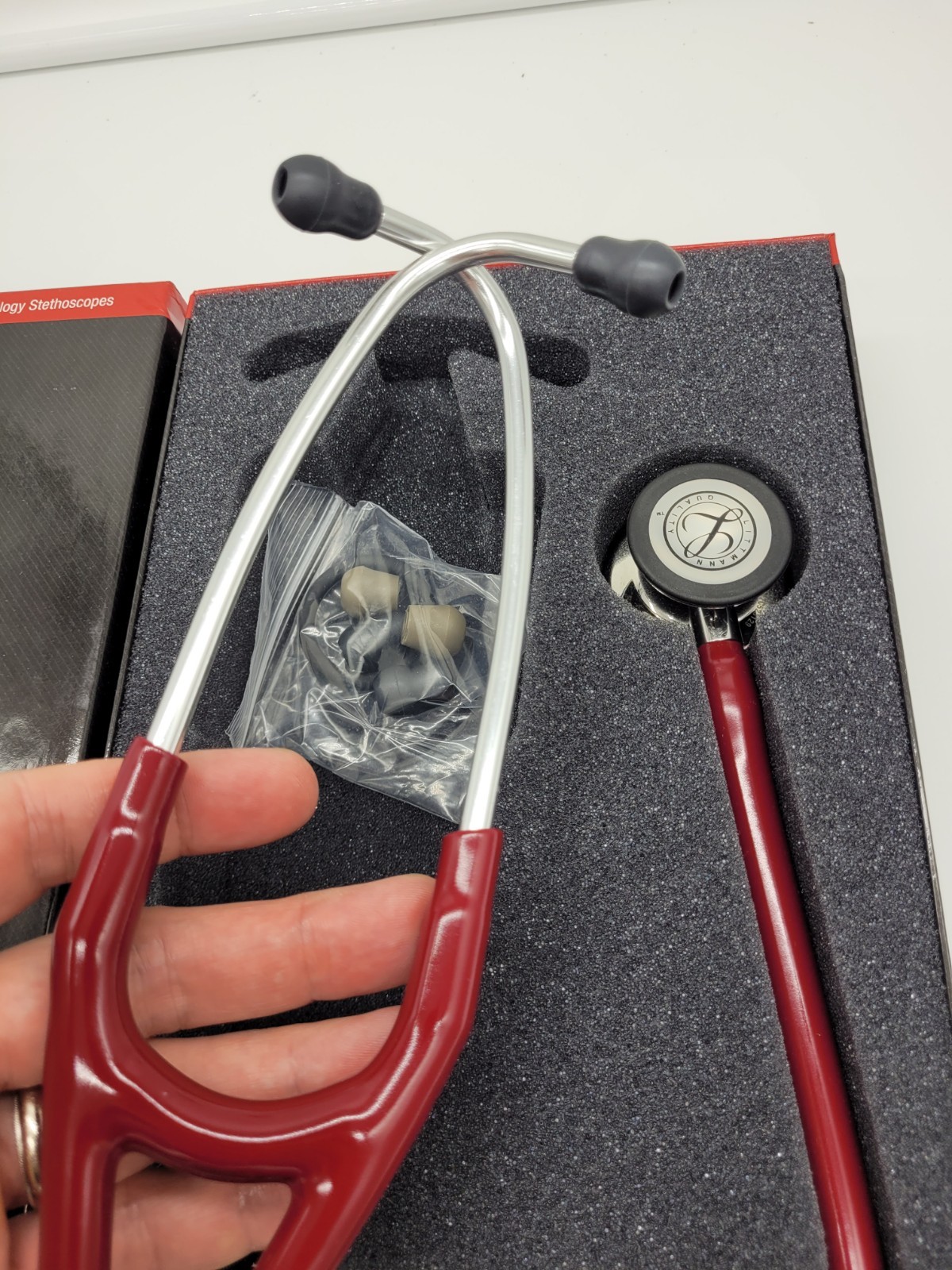 3M™ Littmann® Cardiology IV Stethoscope Burgundy with Mirror 6170 27in NEW