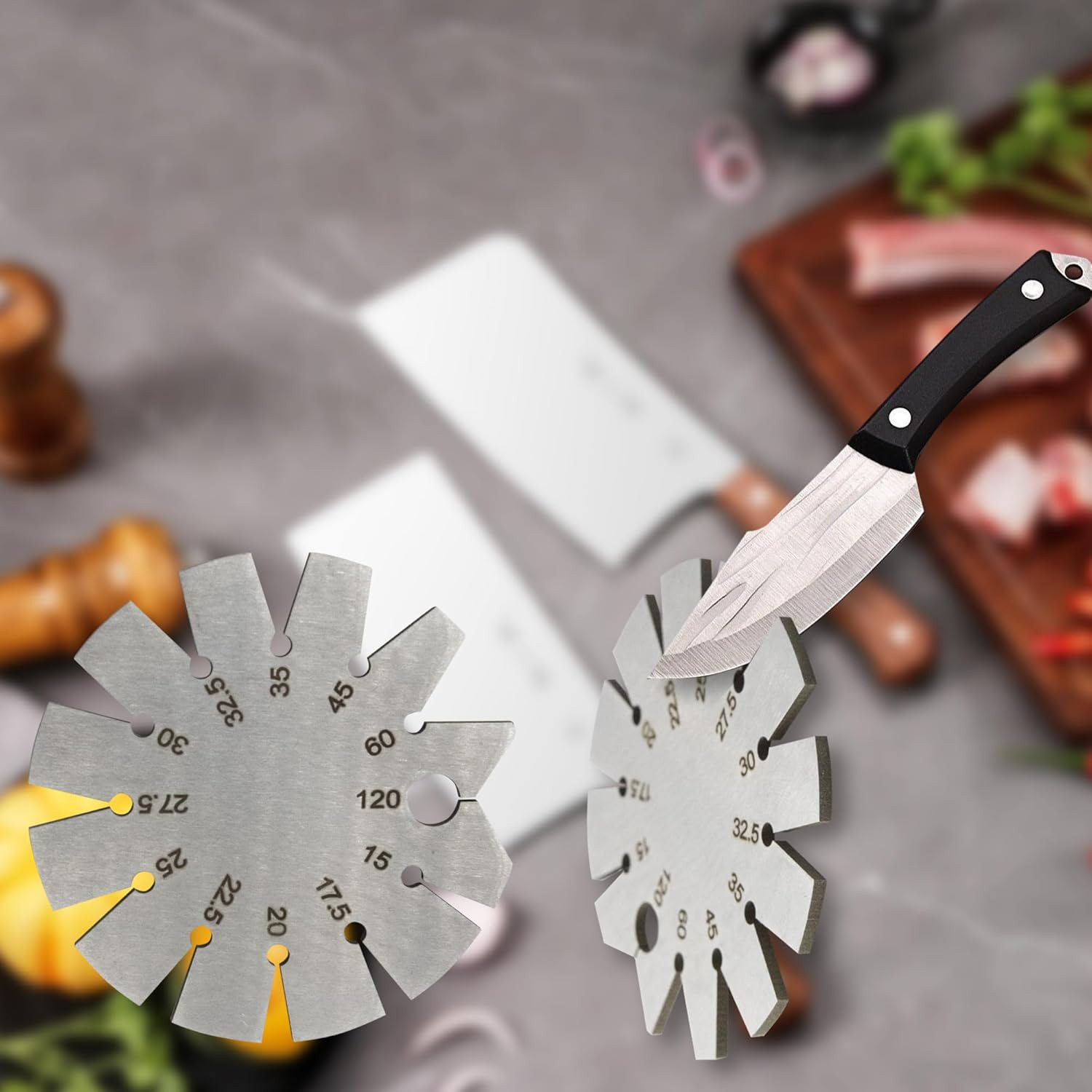 Stainless Steel Bevel Gauge – 15°-120° Knife & Axe Angle Finder | Precision Tool