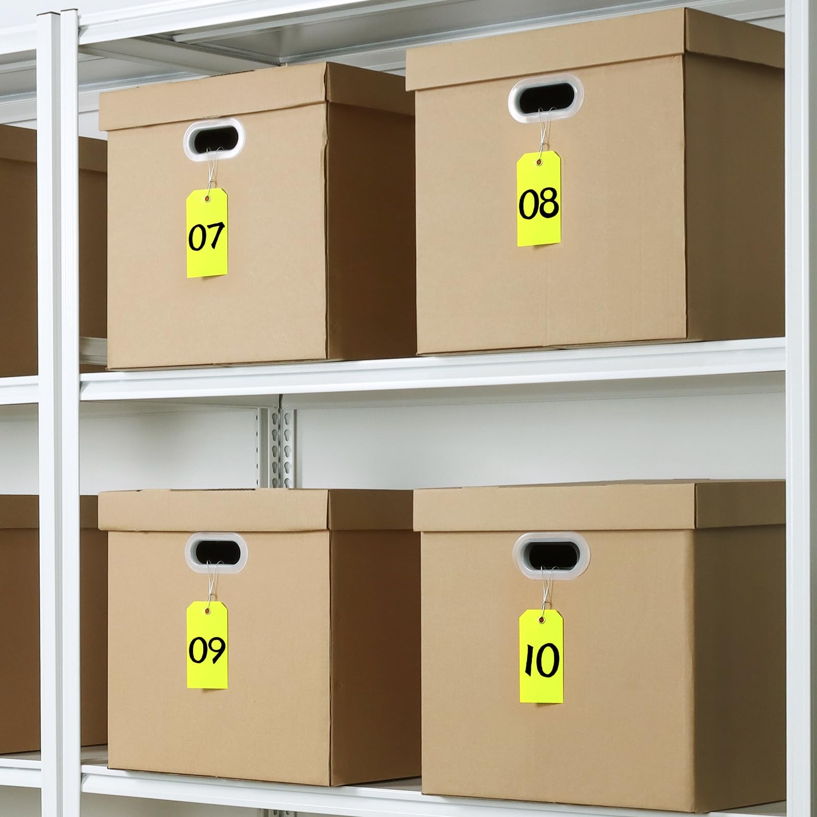 200 Pieces 4 3/4″ x 2 3/8″ Plastic Shipping Tags 4.75 x 2.375 inch, Yellow